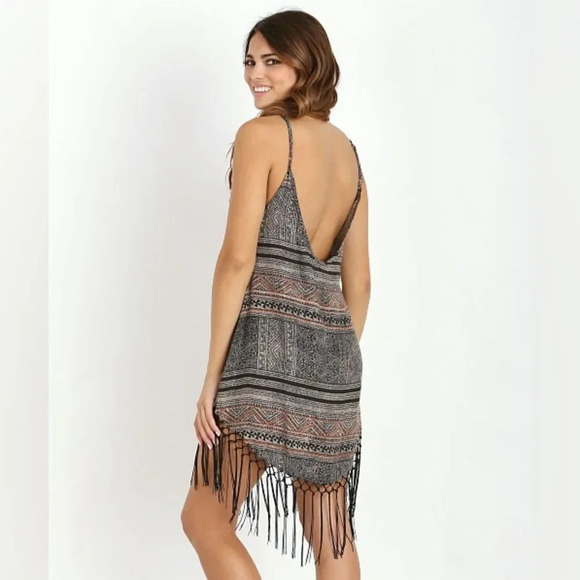 CLEOBELLA by ANTHROPOLOGIE Sadira Fringe Dress in Wood Block Print‎ - Picture 3 of 11